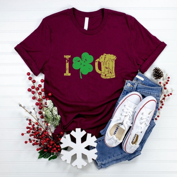 Lucky Shirt, St Patrick's Day Shirt, Beer Shirt, Happy St Patrick's Day Shirt - Picture 1 of 2